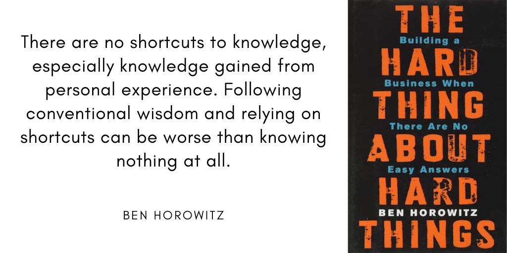 The hard thing about hard things